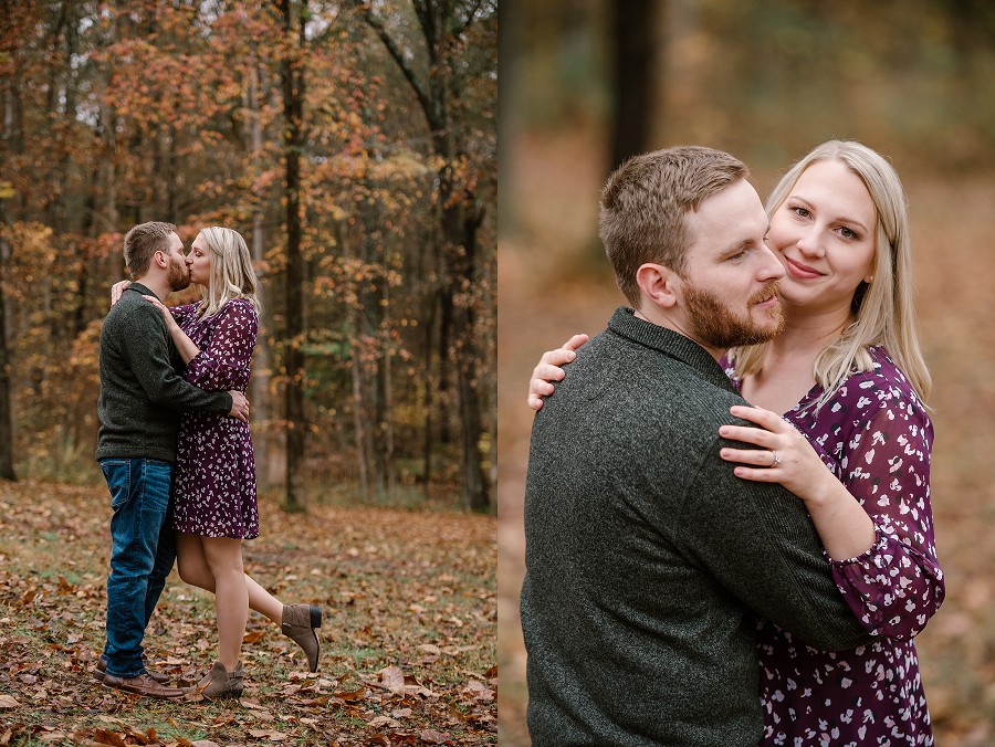 Brown County Fall Engagement session with a dog » Indianapolis Wedding ...